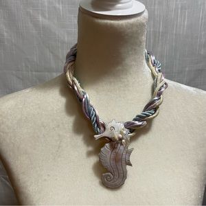 Vintage Mother of Pearl seahorse choker